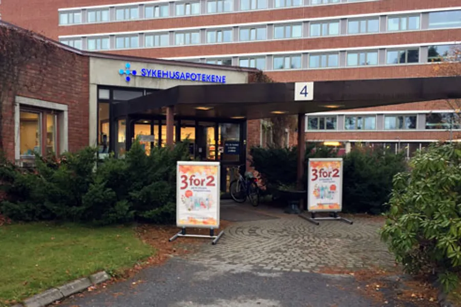 Bilde inngangen til Sykehusapoteket Kongsvinger
